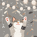 Открытка с котиком "Мурр!"